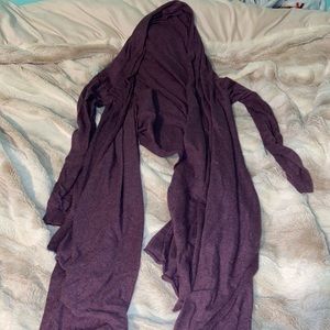 Purple Cardigan Sweater